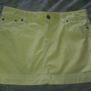 LILY PULITZER YELLOW DENIM MINI SKIRT